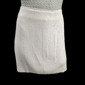 GC Women's 10 J.Crew Collection Sequin Mini Skirt Pale Pink A-Line Pencil NEW